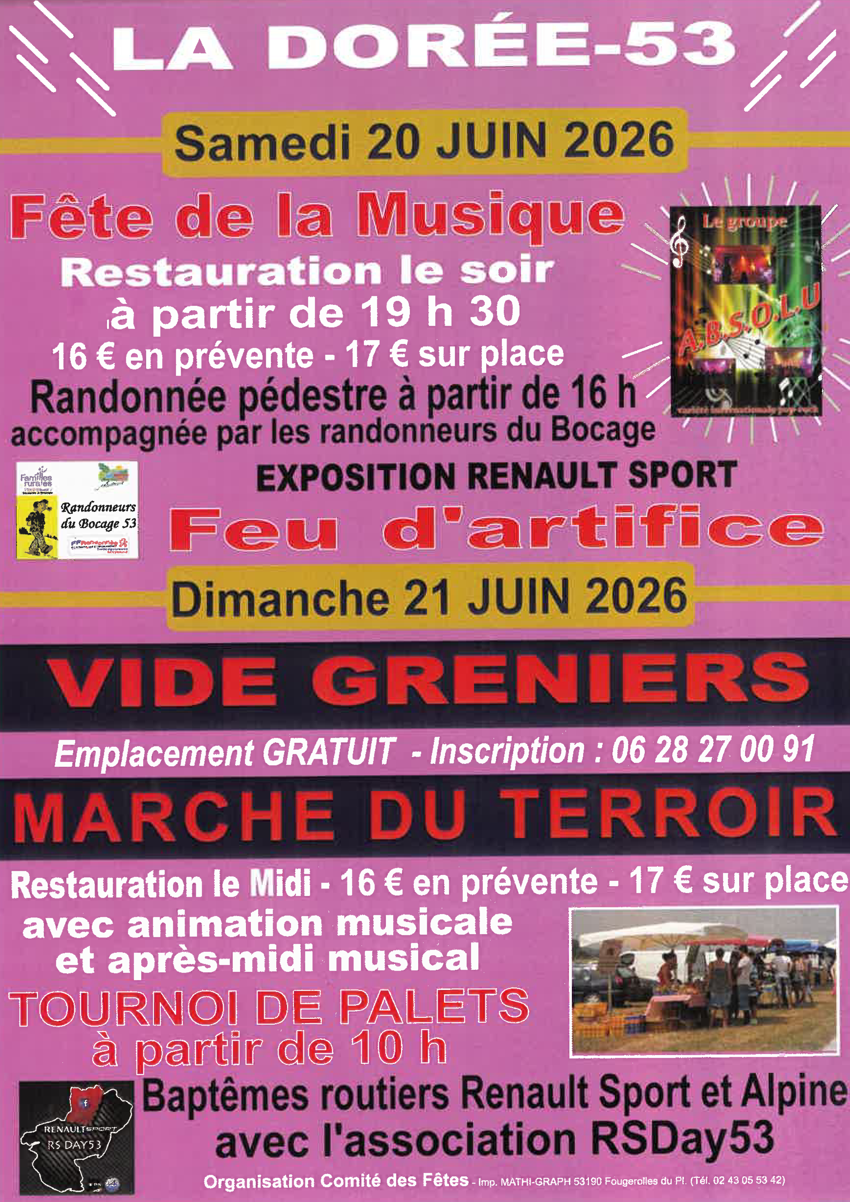 FÊTE COMMUNALE - Organisé par le Comité des Fêtes